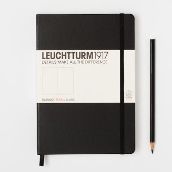 LEUCHTTURM1917 Notizbuch Medium blanko Hardcover A5 Schwarz