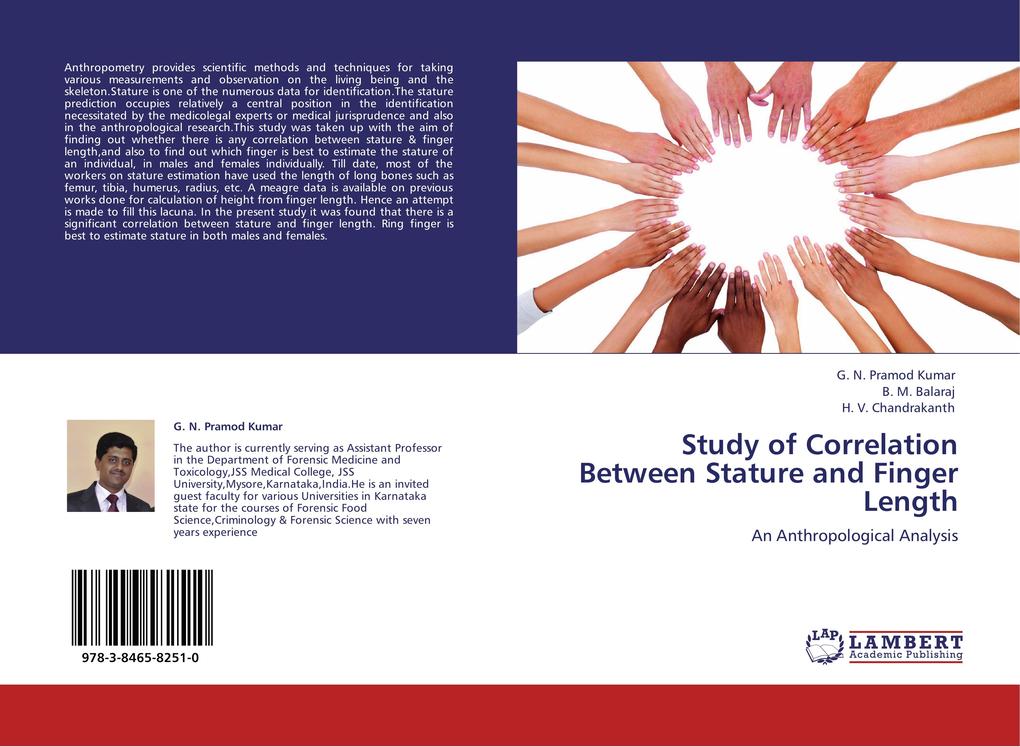 Study of Correlation Between Stature and Finger Length