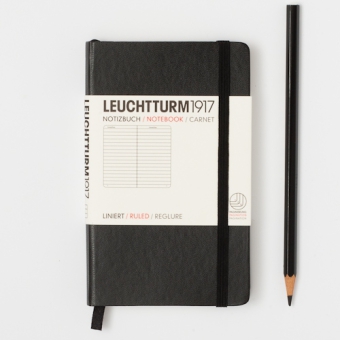 Notizbuch Pocket A6 liniert schwarz