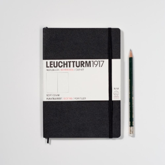 Notizbuch Medium A5 dotted Softcover schwarz