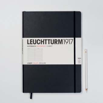 Notizbuch Master Slim liniert schwarz