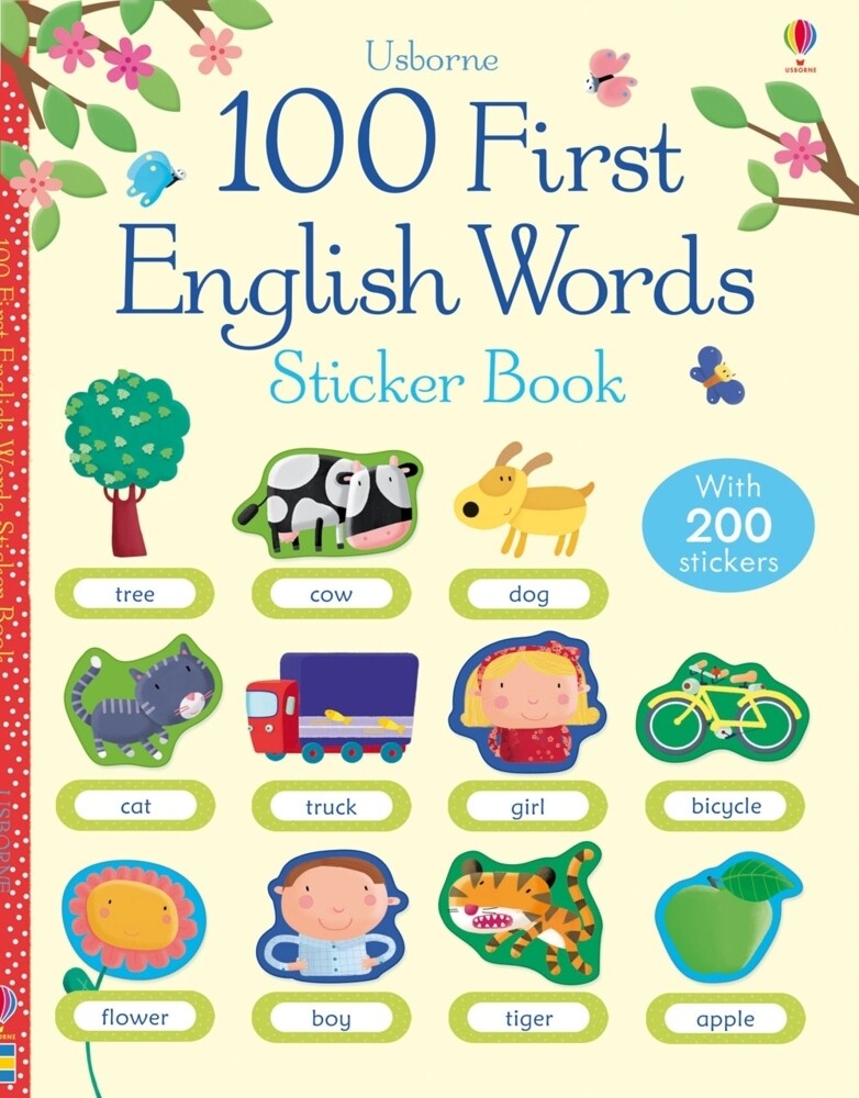 Image of Usborne 100 First English Words Sticker Book