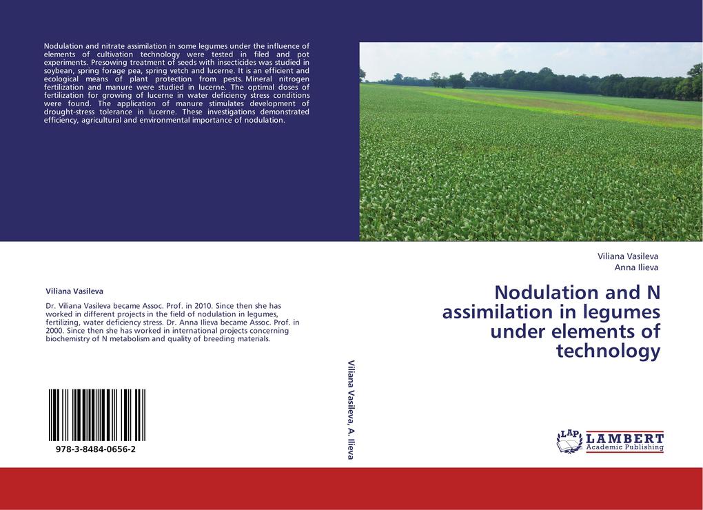Nodulation and N assimilation in legumes under elements of technology