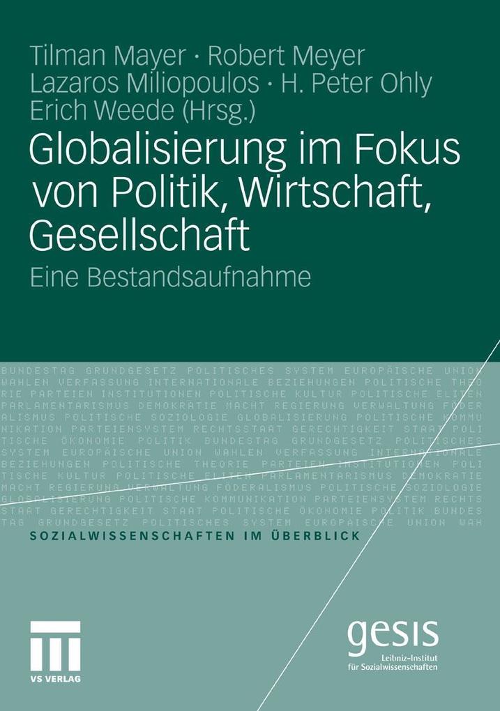 Globalisierung im Fokus von Politik Wirtschaft Gesellschaft