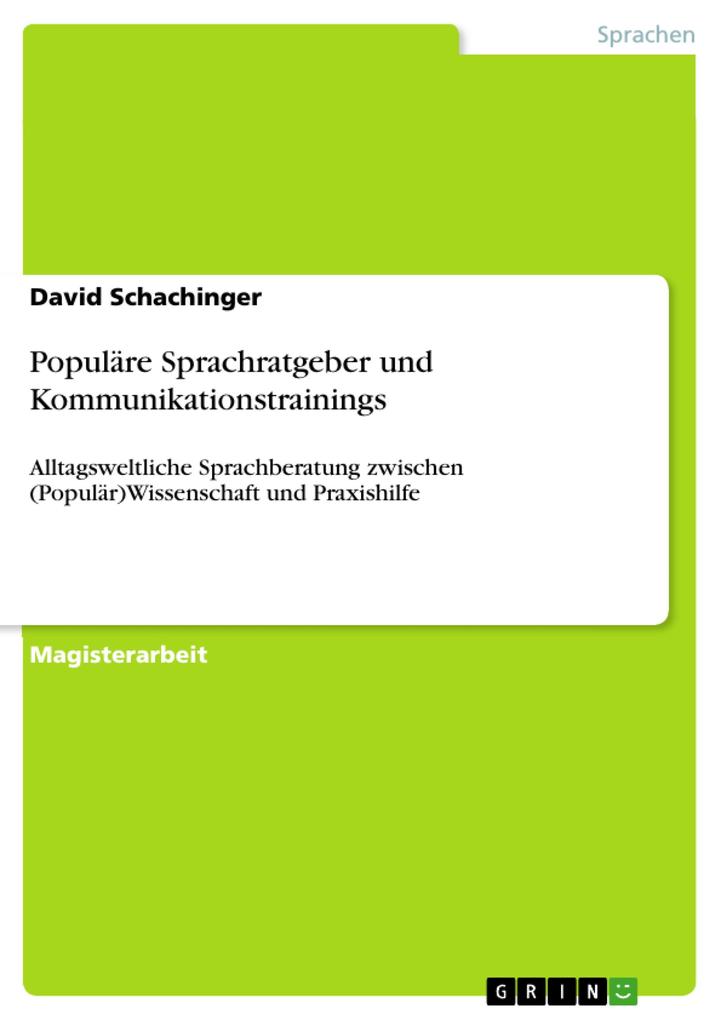 Populäre Sprachratgeber und Kommunikationstrainings - David Schachinger