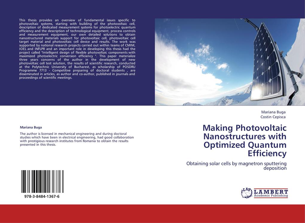 Making Photovoltaic Nanostructures with Optimized Quantum Efficiency