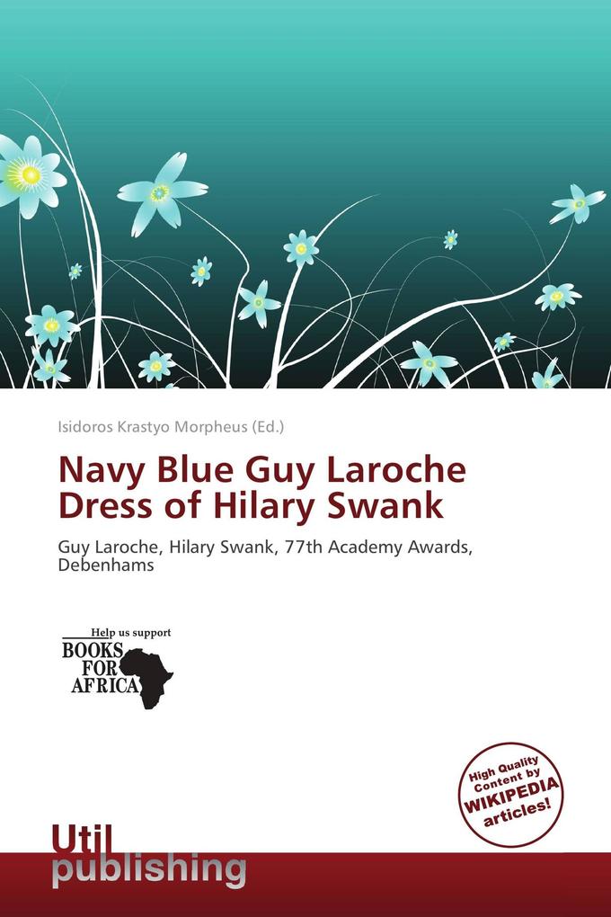 Navy Blue Guy Laroche Dress of Hilary Swank