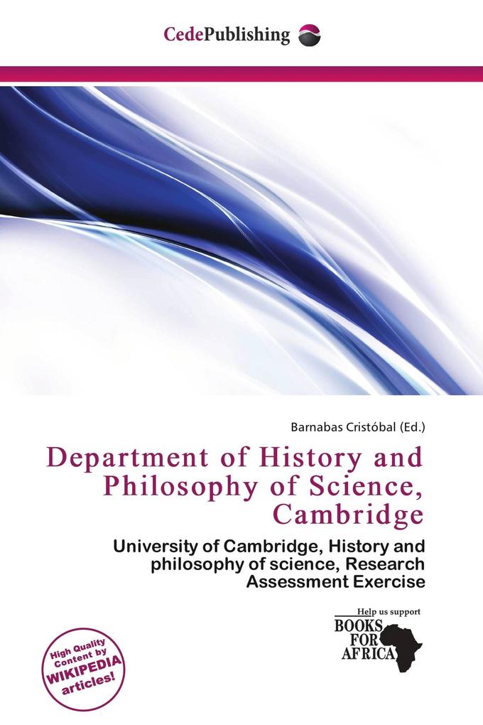 Department of History and Philosophy of Science Cambridge