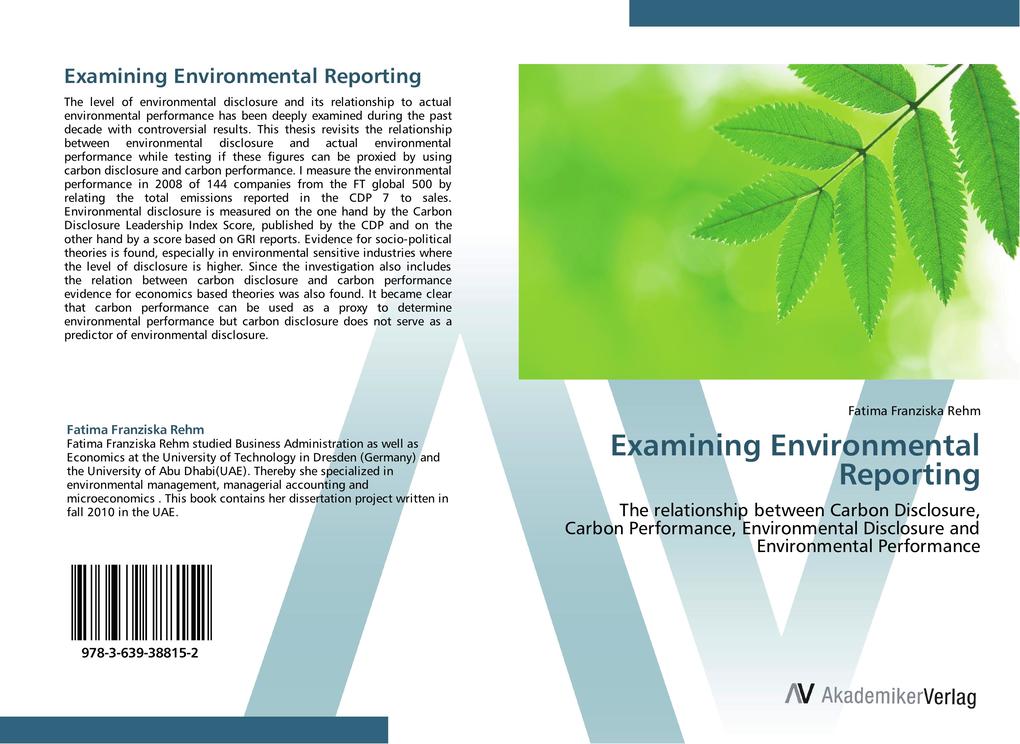 Examining Environmental Reporting