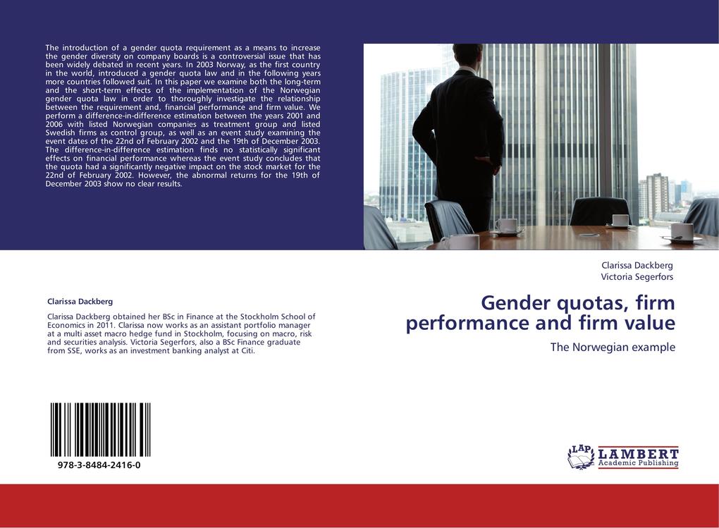 Gender quotas firm performance and firm value