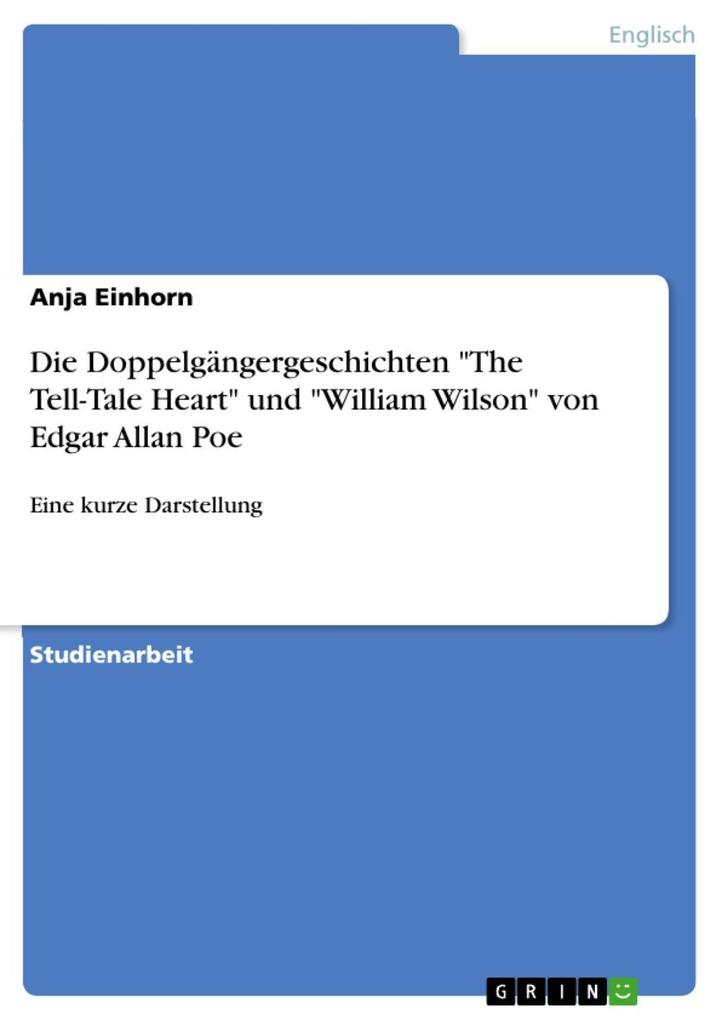 Die Doppelgängergeschichten The Tell-Tale Heart und William Wilson von Edgar Allan Poe