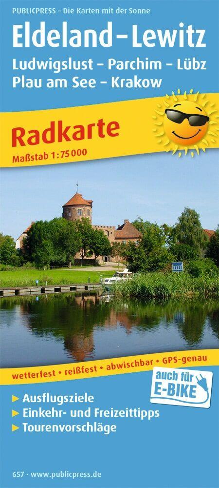 Radwanderkarte Eldeland - Lewitz 1 : 75 000