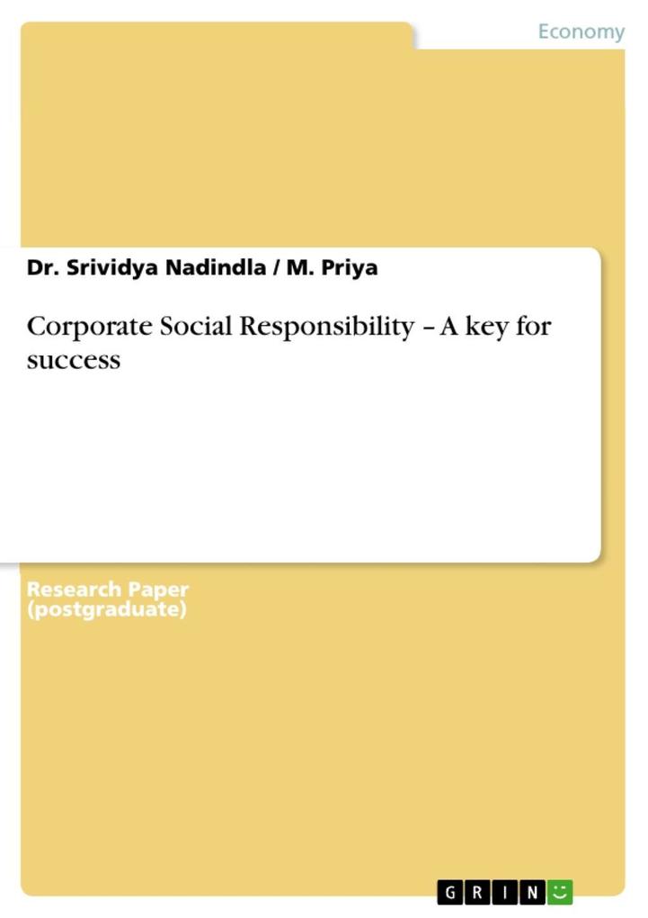 Corporate Social Responsibility - A key for success als eBook Download von Dr. Srividya Nadindla, M. Priya, Dr. Srividya Nadindla, M. Priya - Dr. Srividya Nadindla, M. Priya, Dr. Srividya Nadindla, M. Priya
