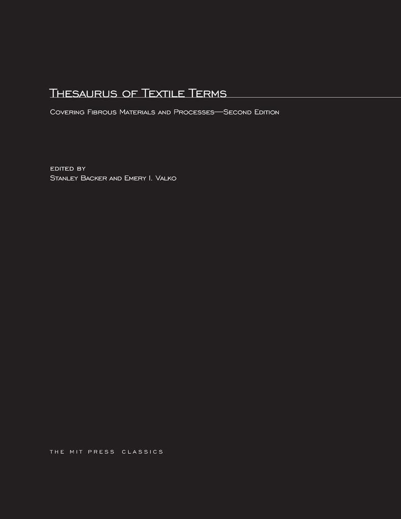 Thesaurus of Textile Terms second edition