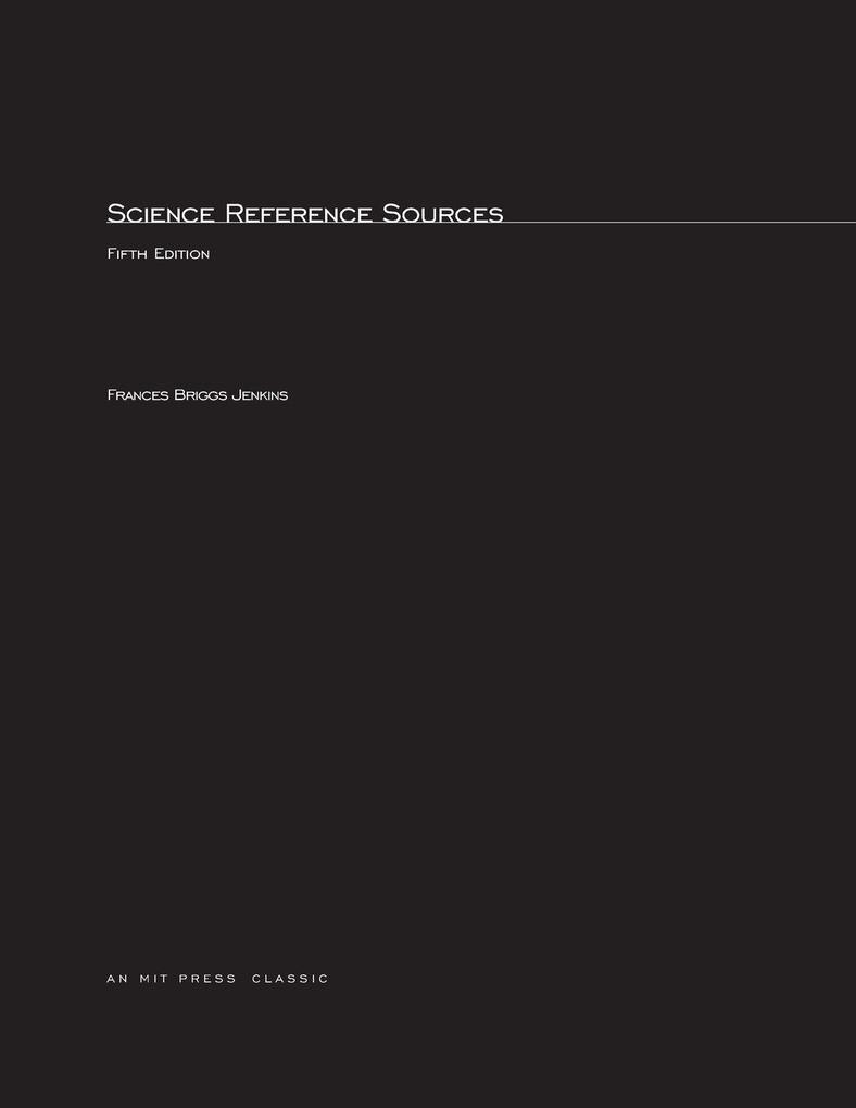 Science Reference Sources fifth edition