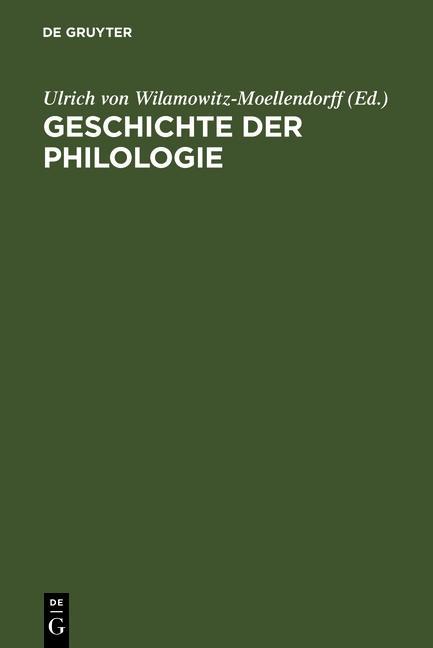 Geschichte der Philologie