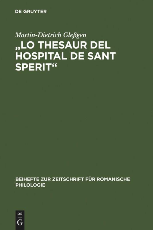 Lo Thesaur del Hospital de Sant Sperit