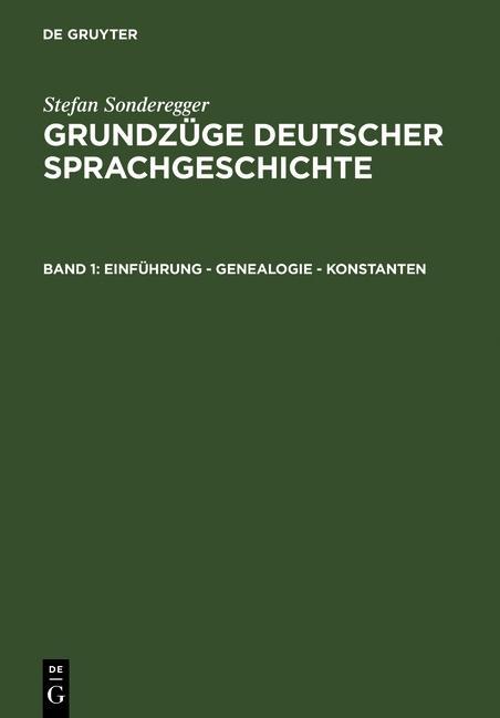 Einführung - Genealogie - Konstanten - Stefan Sonderegger