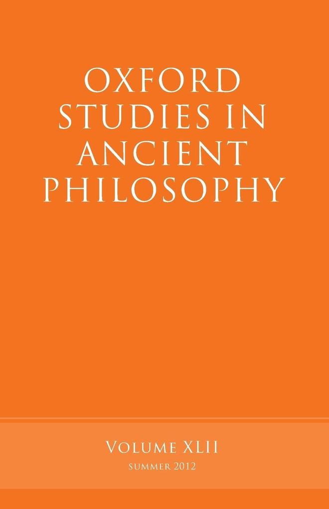 Oxford Studies in Ancient Philosophy