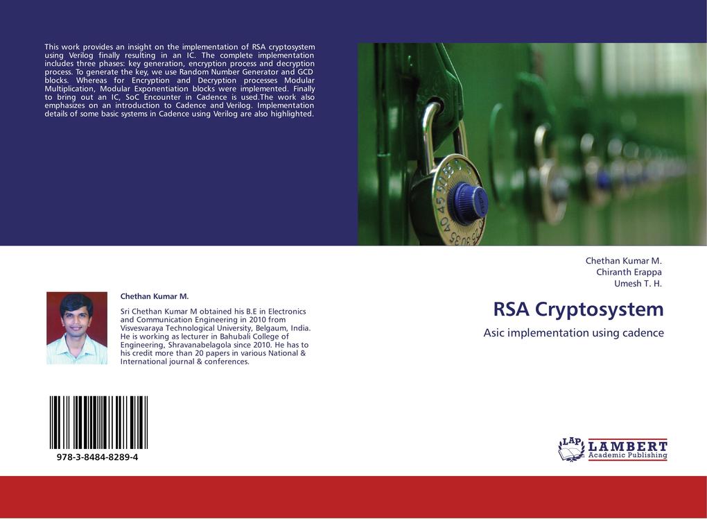 RSA Cryptosystem - M. Chethan Kumar/ Chiranth Erappa/ T. H. Umesh/ Chethan Kumar M./ Umesh T. H.