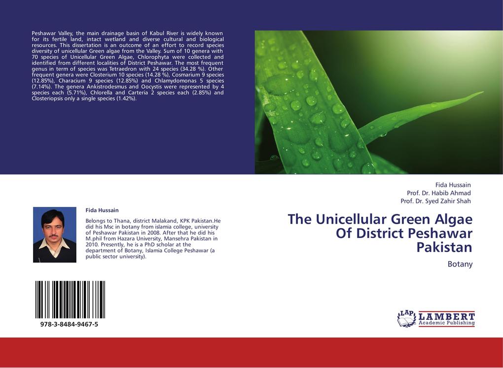 The Unicellular Green Algae Of District Peshawar Pakistan - Fida Hussain/ Habib Ahmad/ Syed Z. Shah