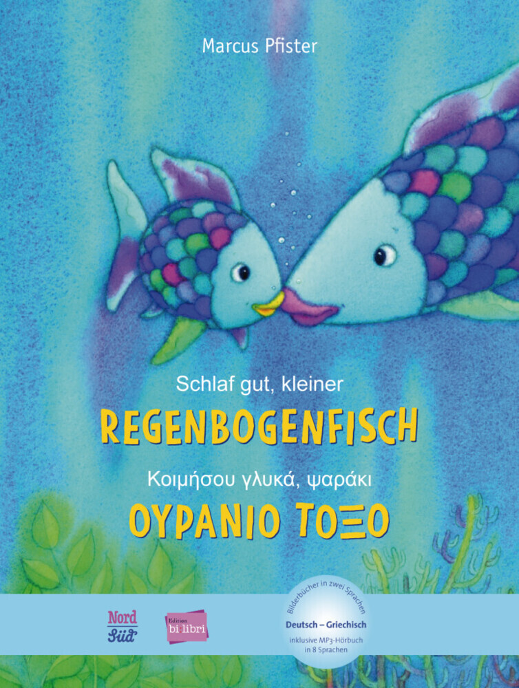 Image of Schlaf gut kleiner Regenbogenfisch. Kinderbuch Deutsch-Griechisch