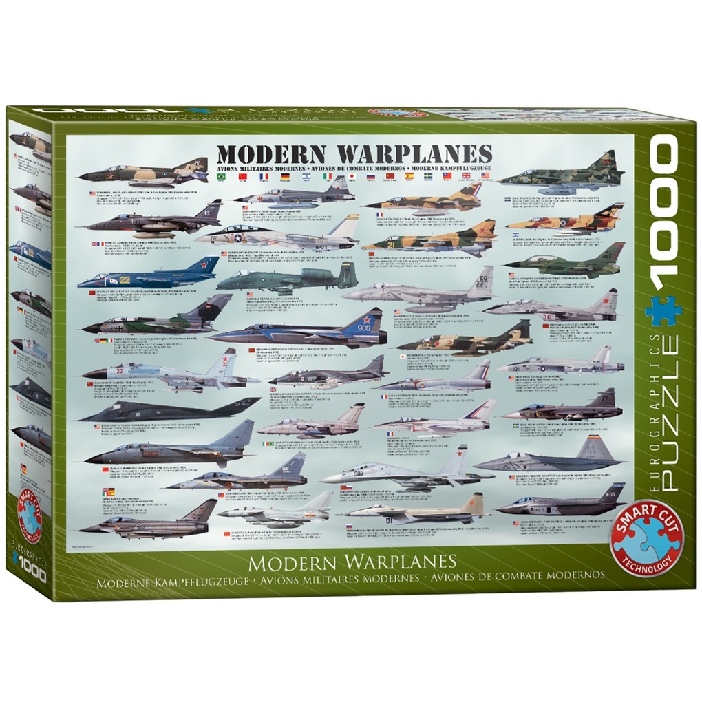 Eurographics 6000-0076 - Moderne Kampfflugzeuge Puzzle 1.000 Teile