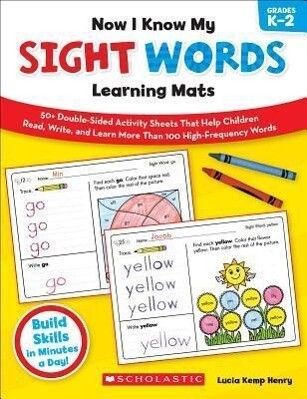 Now I Know My Sight Words Learning Mats Grades K-2