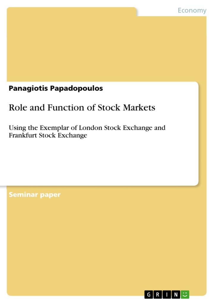 Role and Function of Stock Markets