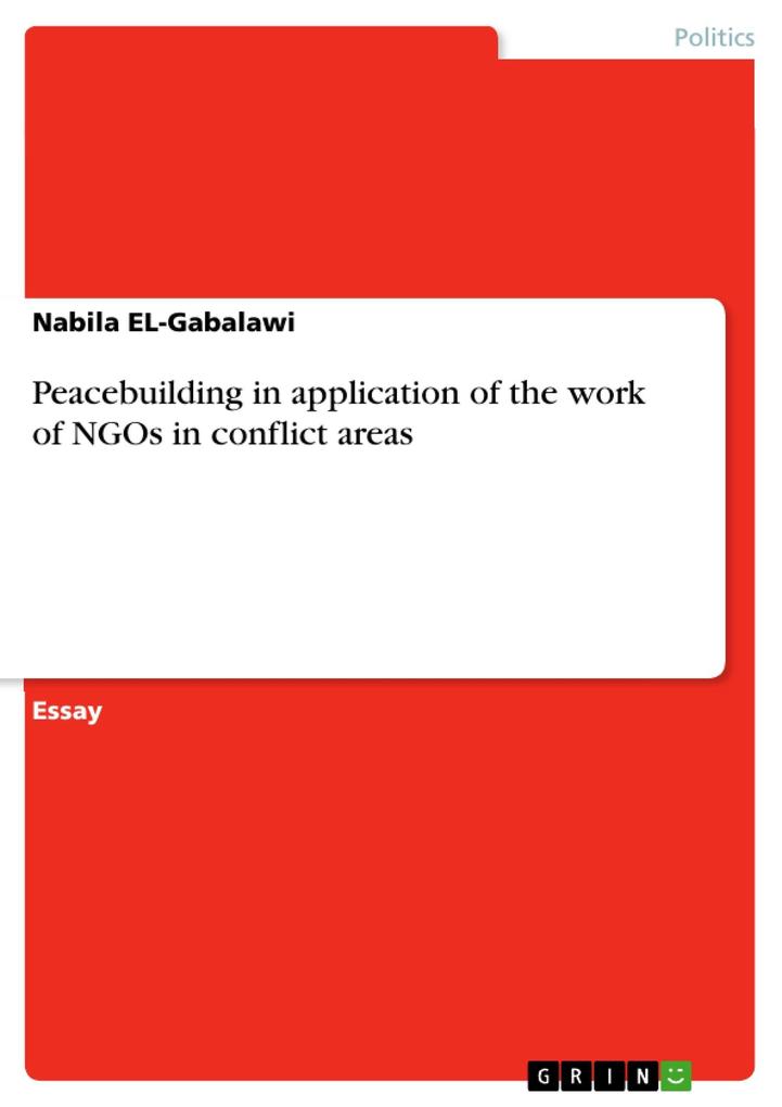 Peacebuilding in application of the work of NGOs in conflict areas