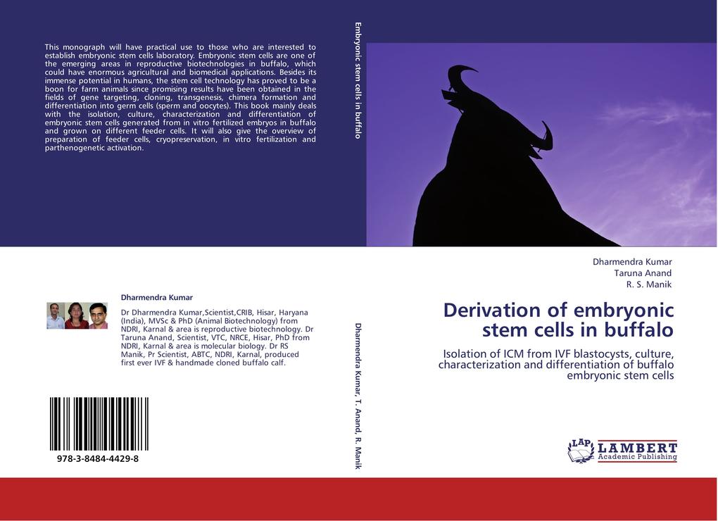 Derivation of embryonic stem cells in buffalo