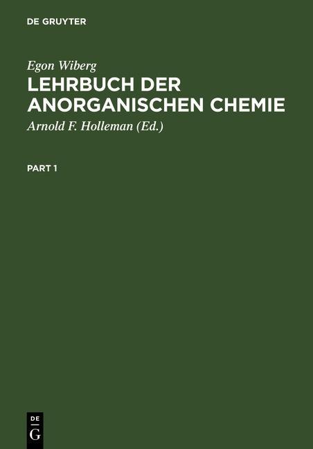 Lehrbuch der Anorganischen Chemie - Egon Wiberg