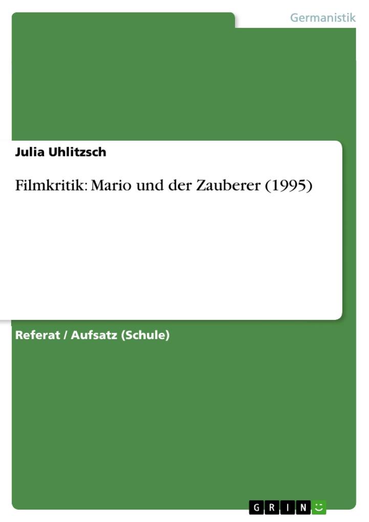 Filmkritik: Mario und der Zauberer (1995)