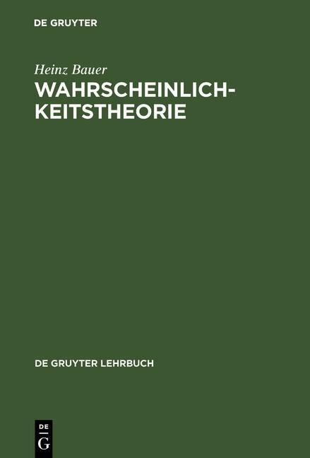 Wahrscheinlichkeitstheorie als eBook Download von Heinz Bauer - Heinz Bauer