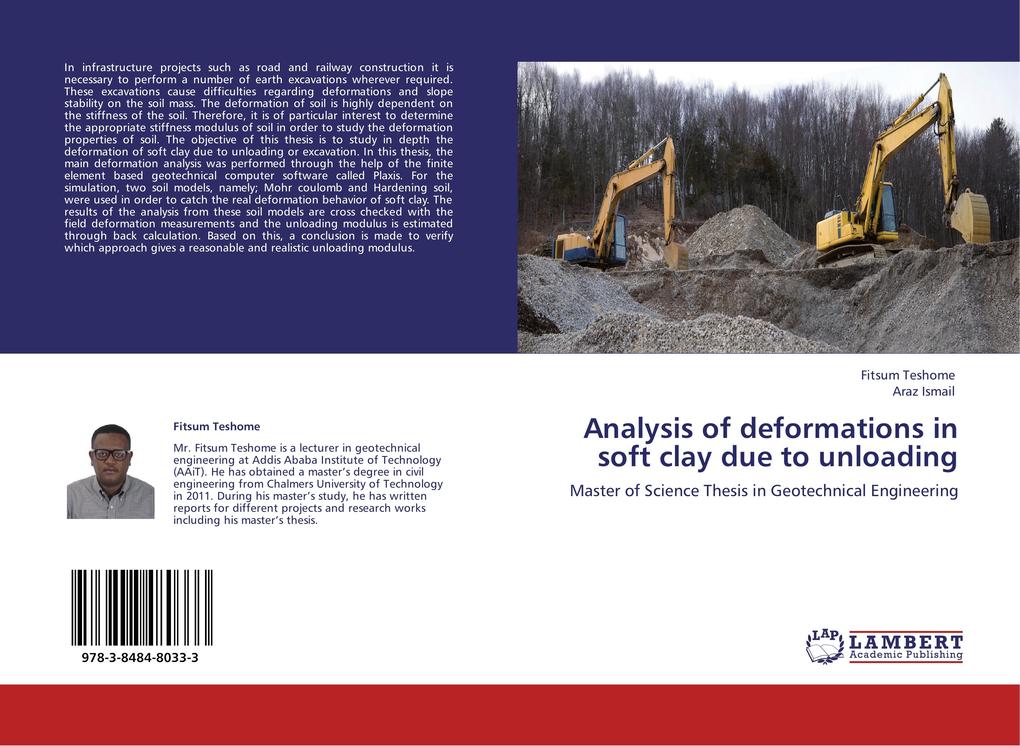 Analysis of deformations in soft clay due to unloading