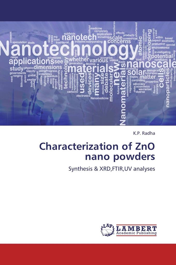 Characterization of ZnO nano powders