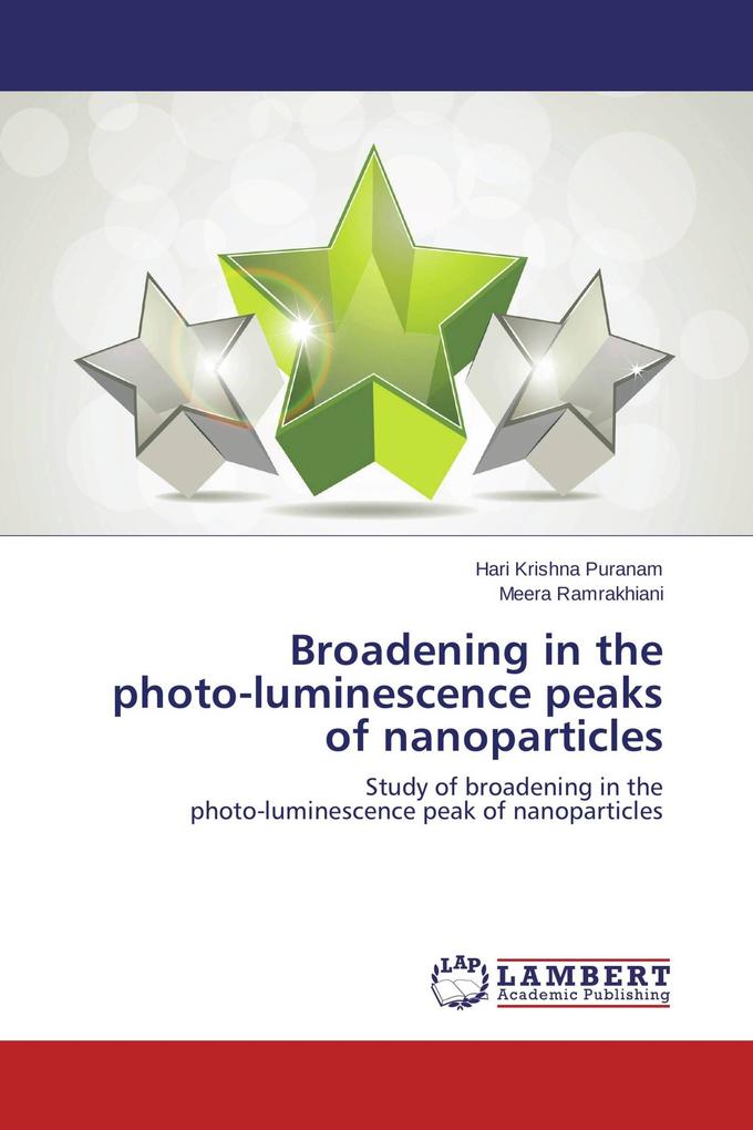 Broadening in the photo-luminescence peaks of nanoparticles