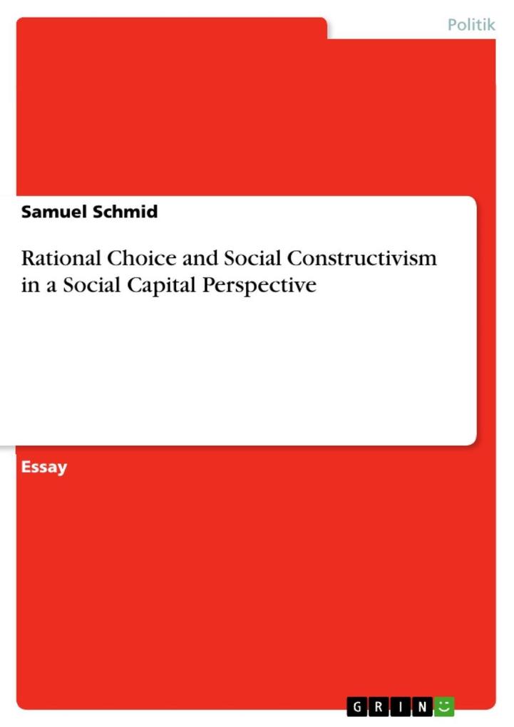 Rational Choice and Social Constructivism in a Social Capital Perspective