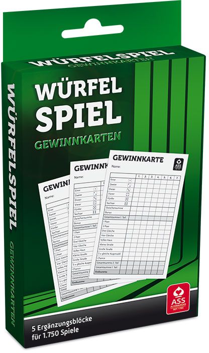 Image of ASS Altenburger Spielkarten - Würfelspiel Gewinnkarten - Blöcke