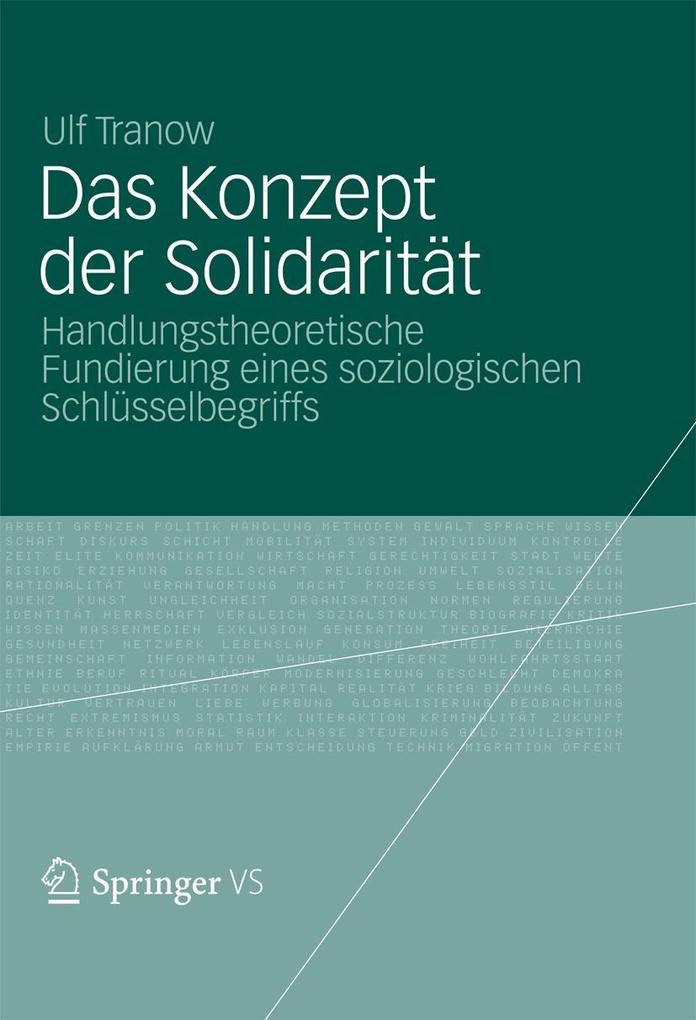 Vs Verlag Für Sozialwissenschaften Das Konzept Der Solidarität