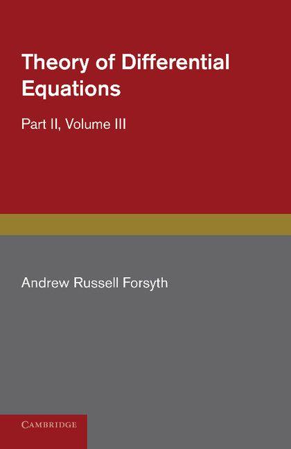 Theory of Differential Equations
