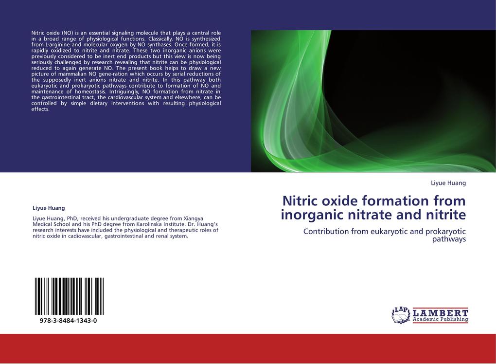 Nitric oxide formation from inorganic nitrate and nitrite