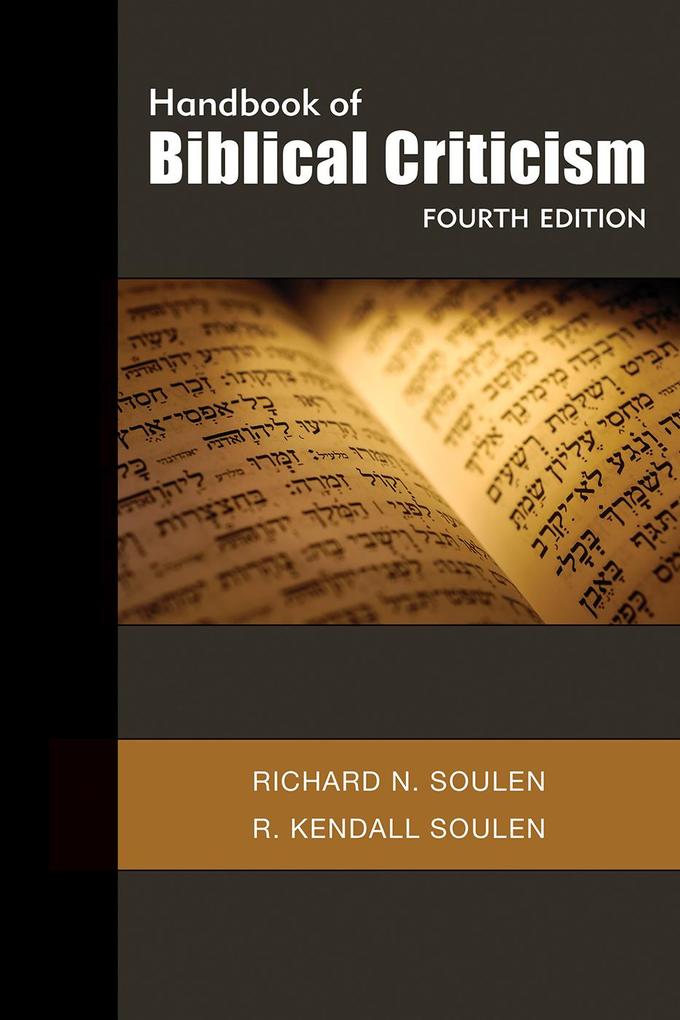 Handbook of Biblical Criticism Fourth Edition