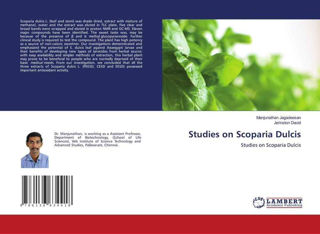 Studies on Scoparia Dulcis