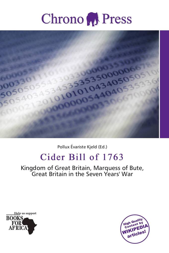 Cider Bill of 1763