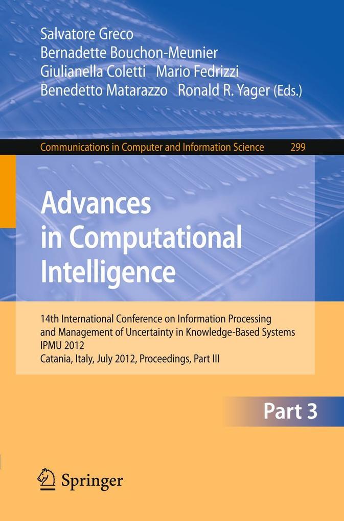 Advances in Computational Intelligence Part III