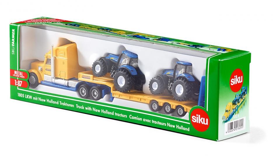 SIKU Farmer - LKW mit New Holland Traktoren