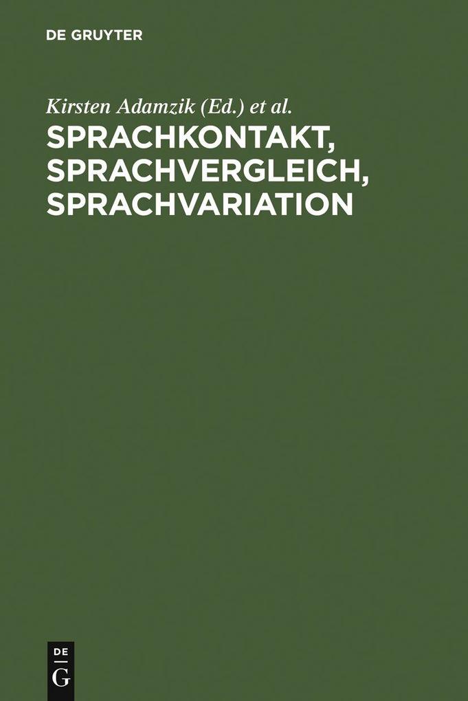 Sprachkontakt Sprachvergleich Sprachvariation