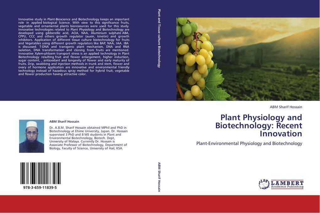 Plant Physiology and Biotechnology: Recent Innovation - ABM Sharif Hossain