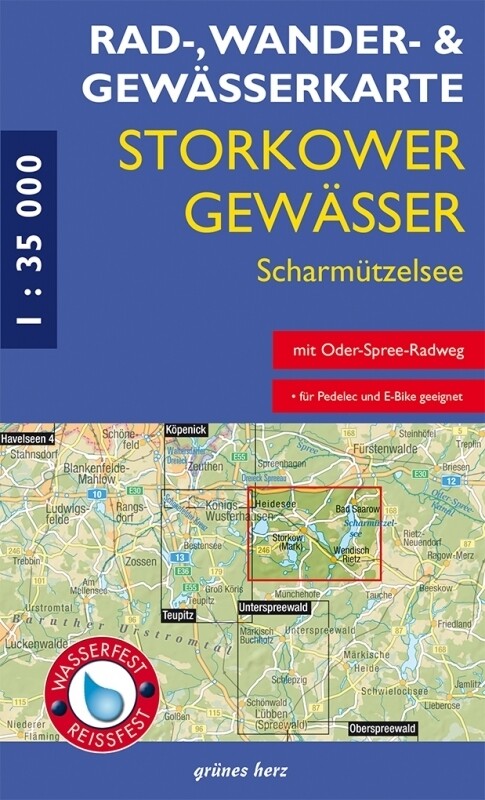 Rad- Wander- und Gewässerkarte Storkower Gewässer Scharmützelsee
